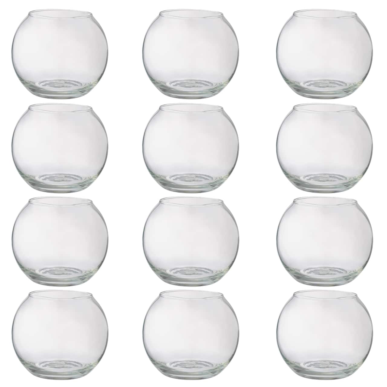 12 Pack: 3.5" Glass Rose Bowl by Ashland®